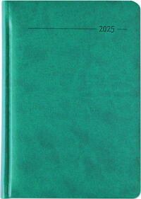 Zettler - Wochenplaner Tucson 2025 türkis, 15x21cm, Taschenkalender mit 128 Seiten mit 1 Woche auf 2 Seiten, Adressteil, Notizbereich, Monatsübersicht, Mondphasen und internationales Kalendarium