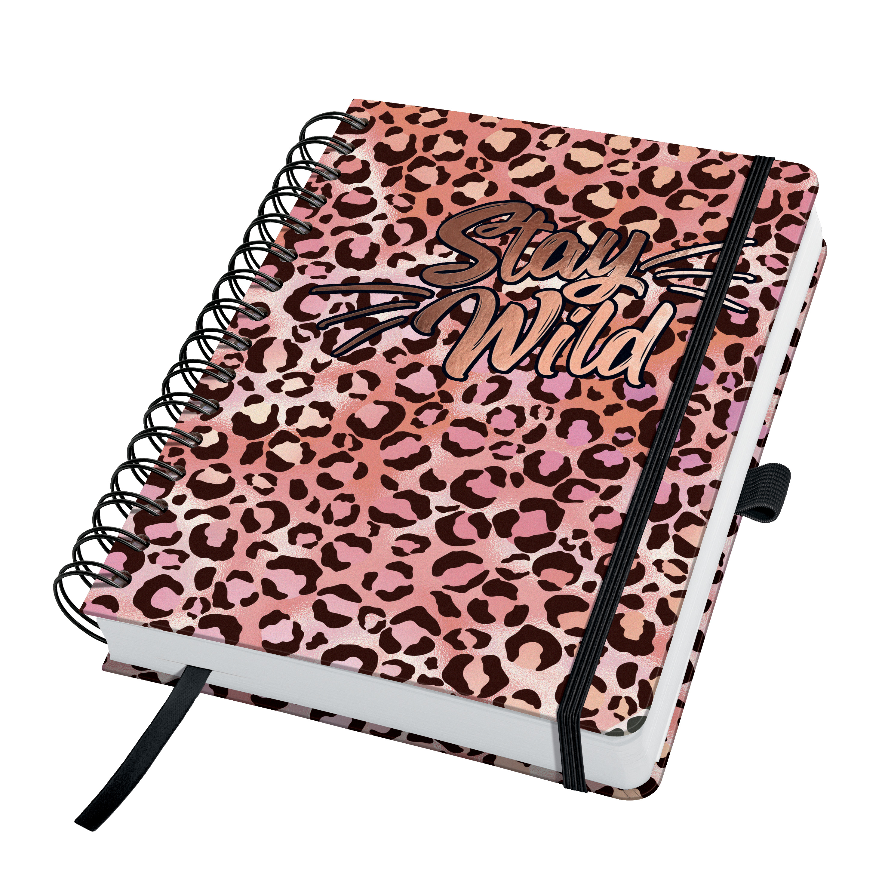 SIGEL JN653 Spiral-Notizbuch Jolie, ca. A5, dotted, rosa, apricot, schwarz