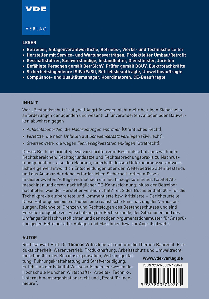 Bestandsschutz oder Nachrüstpflicht?