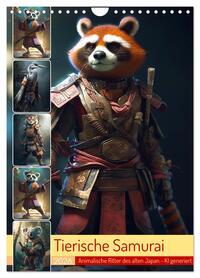 Tierische Samurai (Wandkalender 2026 DIN A4 hoch), CALVENDO Monatskalender