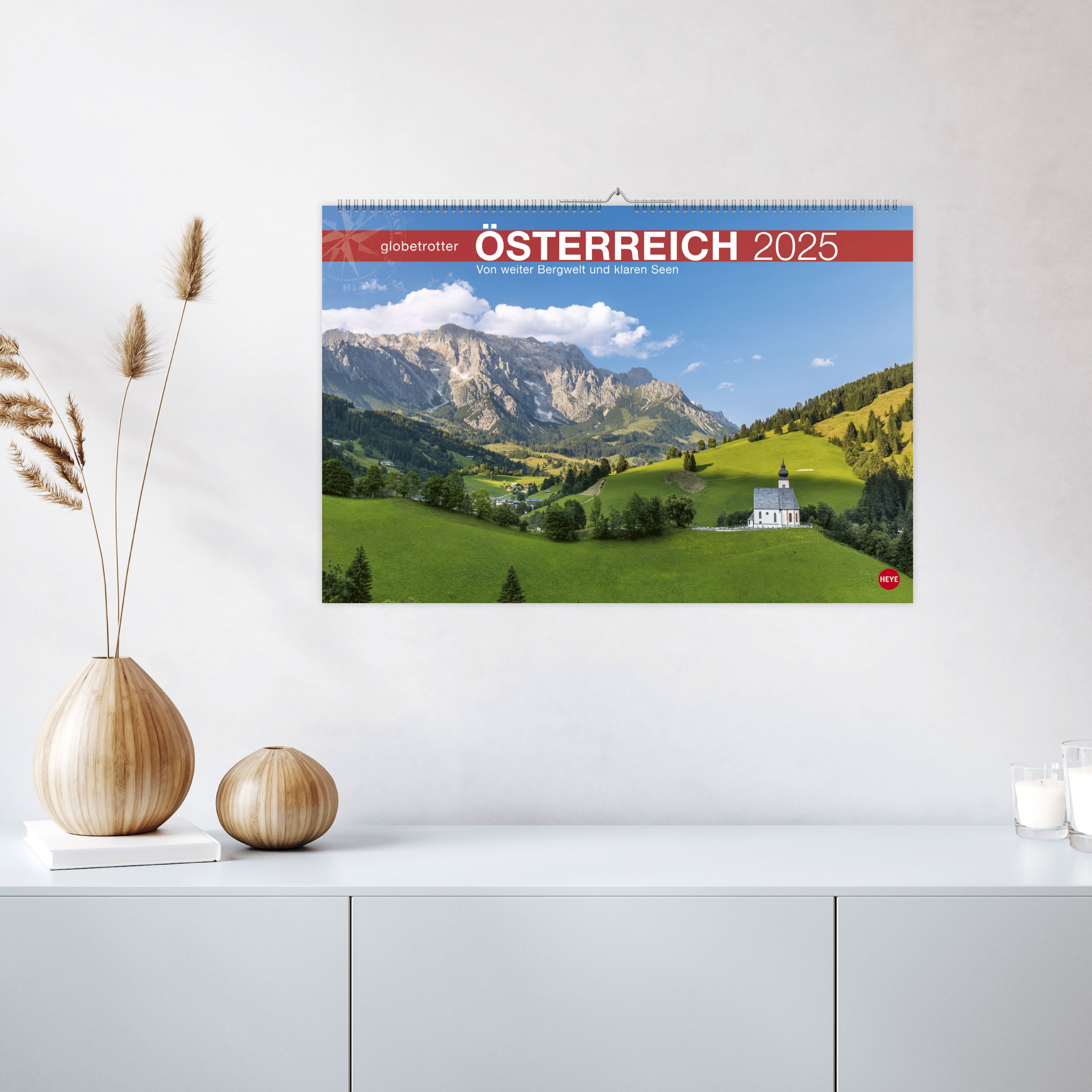 Österreich Globetrotter Kalender 2025 - Von weiter Bergwelt und klaren Seen