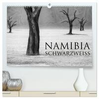 Namibia schwarzweiß (hochwertiger Premium Wandkalender 2026 DIN A2 quer), Kunstdruck in Hochglanz