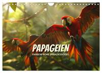 Papageien - Farbenfrohe Paradiesvögel (Wandkalender 2026 DIN A4 quer), CALVENDO Monatskalender
