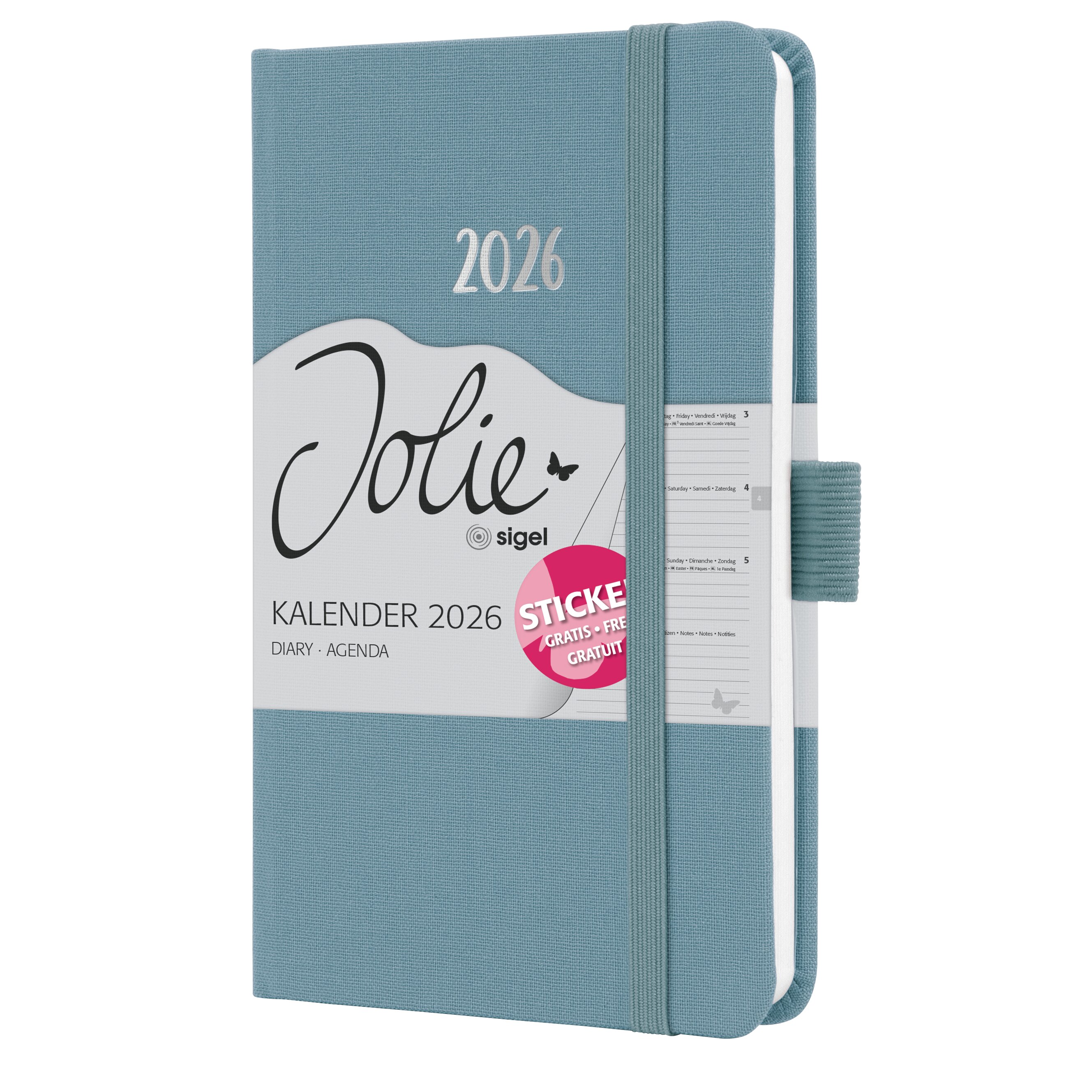 SIGEL J6400 Wochenkalender Jolie 2026, ca. A6, , blau
