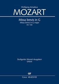 Missa brevis in G (Klavierauszug)
