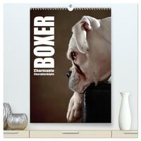 Boxer - Charmante Charakterköpfe (hochwertiger Premium Wandkalender 2026 DIN A2 hoch), Kunstdruck in Hochglanz
