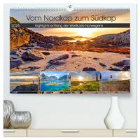 Vom Nordkap zum Südkap (hochwertiger Premium Wandkalender 2025 DIN A2 quer), Kunstdruck in Hochglanz
