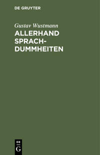 Vorderes Coverbild Allerhand Sprachdummheiten