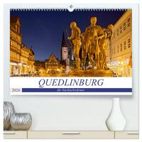QUEDLINBURG FÜR NACHTSCHWÄRMER (hochwertiger Premium Wandkalender 2026 DIN A2 quer), Kunstdruck in Hochglanz