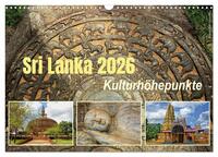 Sri Lanka 2026 Kulturhöhepunkte (Wandkalender 2026 DIN A3 quer), CALVENDO Monatskalender