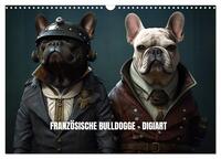 Französische Bulldogge KI Digiart (Wandkalender 2026 DIN A3 quer), CALVENDO Monatskalender