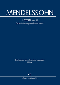 Hymne (Klavierauszug, auch Orgelauszug)