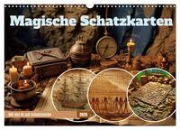Magische Schatzkarten (Wandkalender 2025 DIN A3 quer), CALVENDO Monatskalender