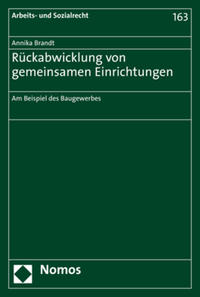 Vorderes Coverbild Rückabwicklung von gemeinsamen Einrichtungen