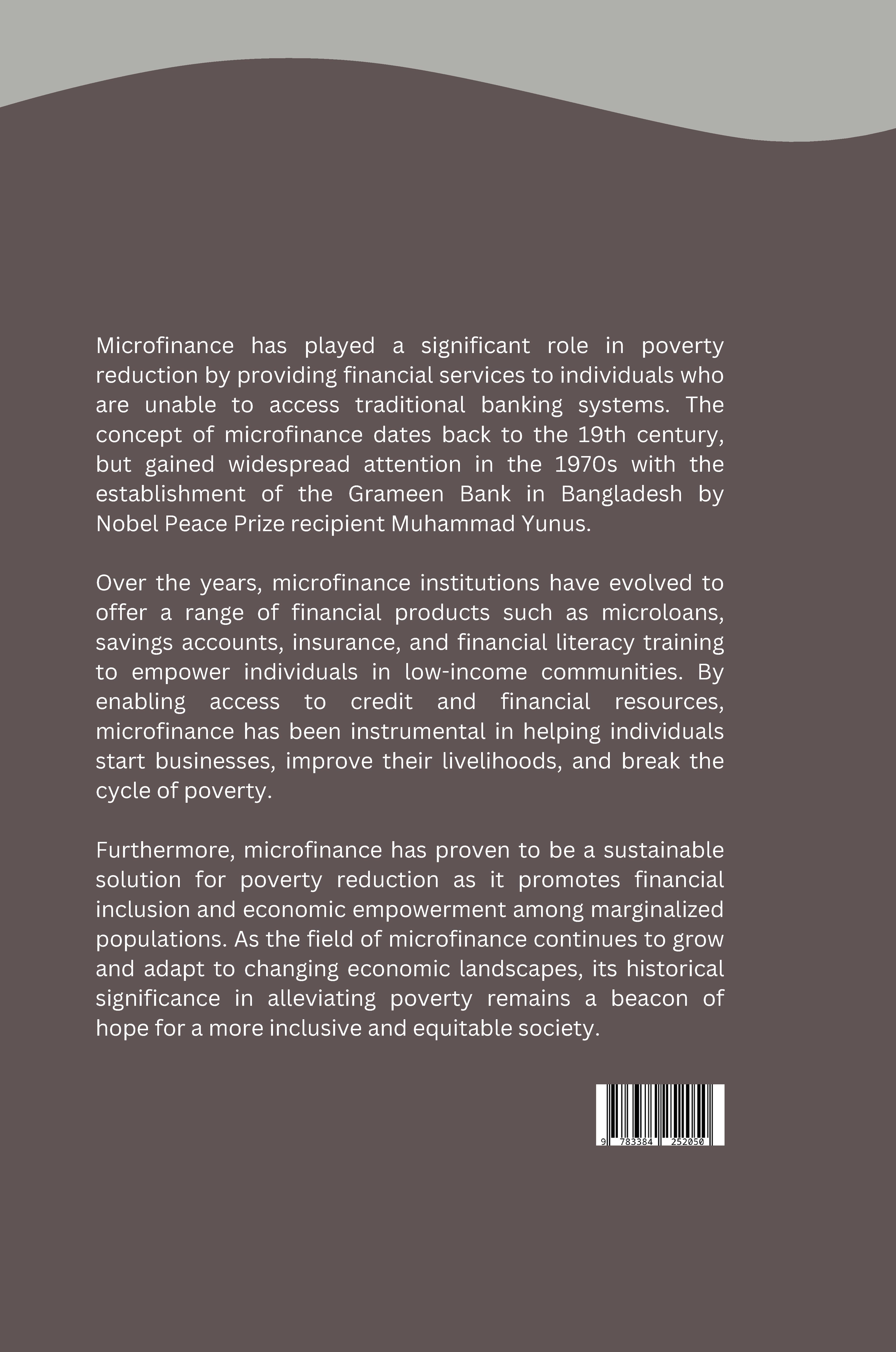 Rückseitencover Microfinance: A Historical Perspective on Its Role in Poverty Reduction