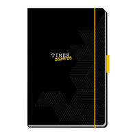 Trötsch Schülerkalender Specials mit Gummiband und Stifthalter Uni Black 24/25