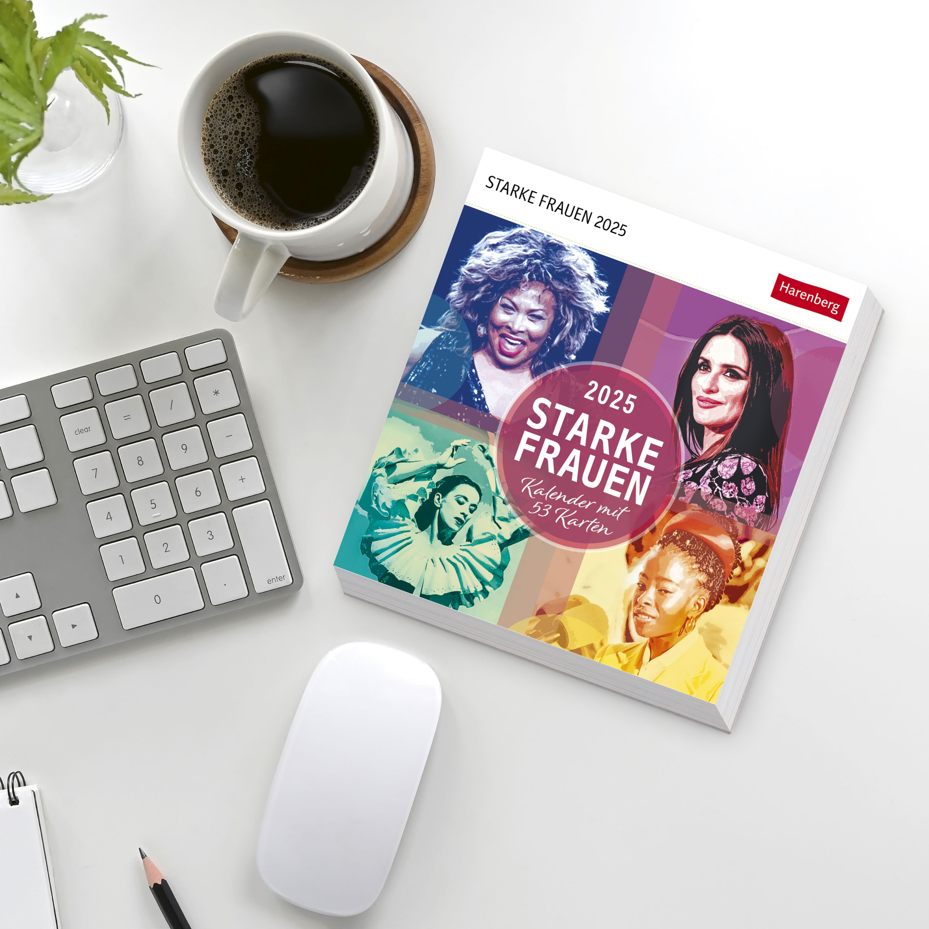 Starke Frauen Postkartenkalender 2025 - Kalender mit 53 Karten