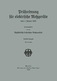 Prüfordnung für elektrische Meßgeräte