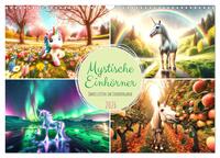 Mystische Einhörner - Jahreszeiten im Einhornland (Wandkalender 2026 DIN A3 quer), CALVENDO Monatskalender