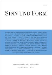 Sinn und Form 5/2018