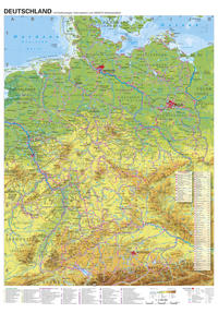 Deutschland Radfernwege Papierposter