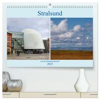 Stralsund und die Boddenlandschaft (hochwertiger Premium Wandkalender 2025 DIN A2 quer), Kunstdruck in Hochglanz