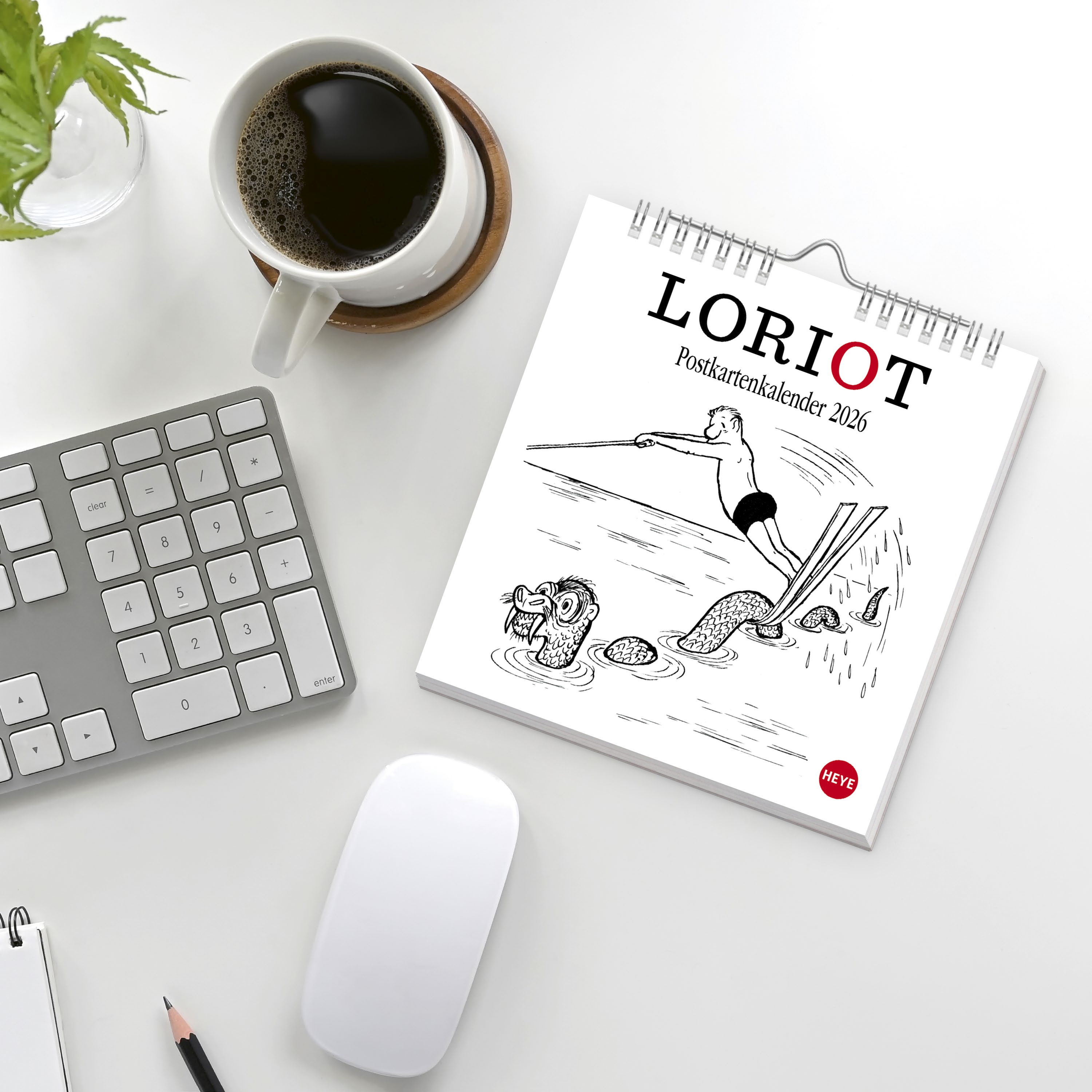 Loriot Postkartenkalender 2026
