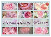 Vorderes Coverbild Romantische Rosen (Tischkalender 2025 DIN A5 quer), CALVENDO Monatskalender