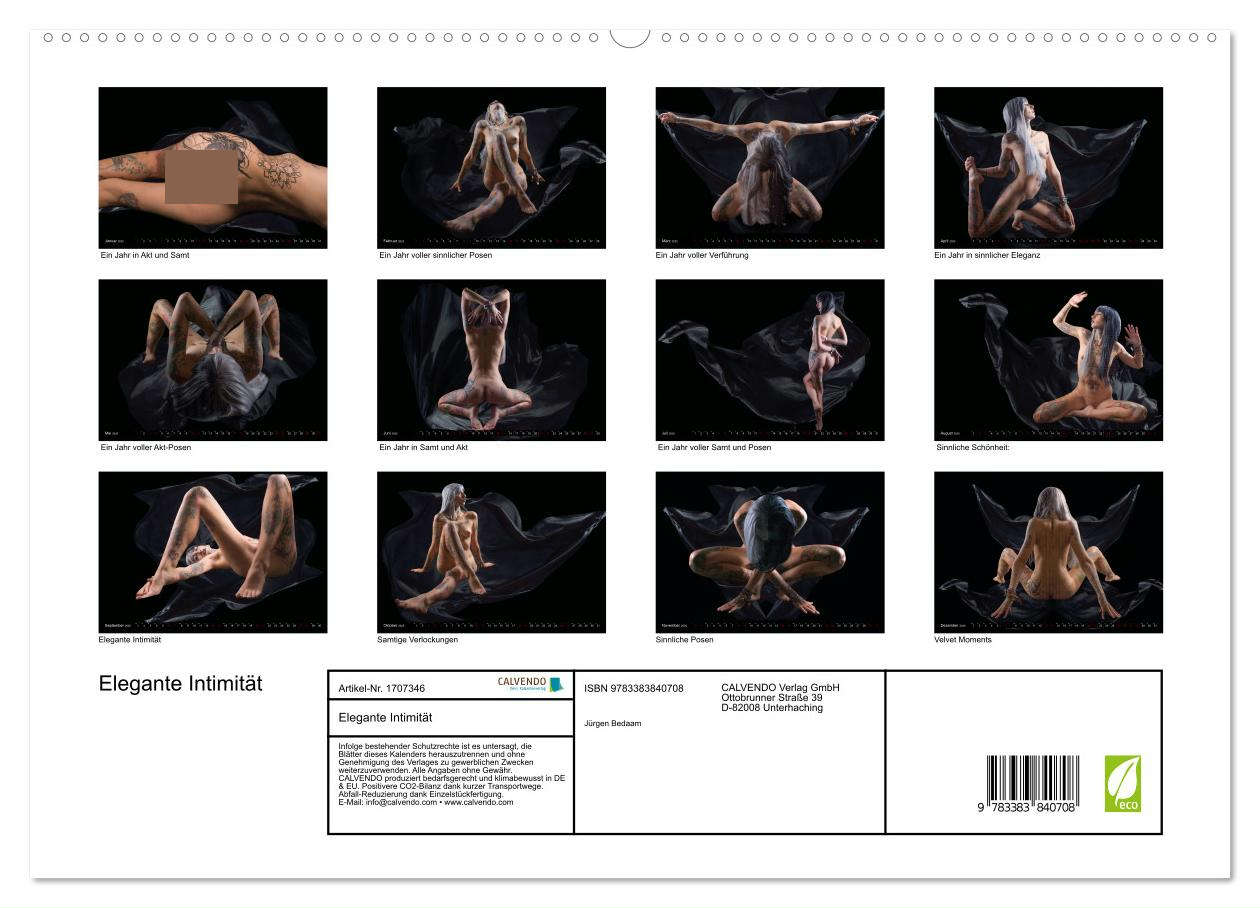 Elegante Intimität (hochwertiger Premium Wandkalender 2025 DIN A2 quer), Kunstdruck in Hochglanz