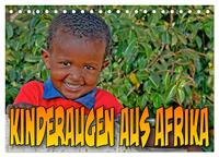 Kinderaugen aus Afrika (Tischkalender 2026 DIN A5 quer), CALVENDO Monatskalender