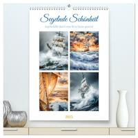 Segelnde Schönheit (hochwertiger Premium Wandkalender 2025 DIN A2 hoch), Kunstdruck in Hochglanz