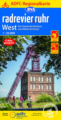 ADFC-Regionalkarte radrevier.ruhr West, 1:50.000, mit Tagestourenvorschlägen, reiß- und wetterfest, E-Bike-geeignet, GPS-Tracks Download