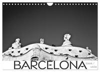 BARCELONA [black/white] (Wandkalender 2026 DIN A4 quer), CALVENDO Monatskalender