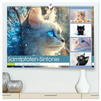 Samtpfoten-Sinfonie (hochwertiger Premium Wandkalender 2026 DIN A2 quer), Kunstdruck in Hochglanz