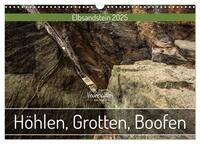 Höhlen, Grotten, Boofen - Elbsandstein (Wandkalender 2025 DIN A3 quer), CALVENDO Monatskalender