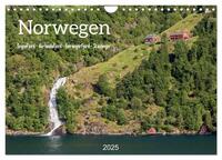 Norwegen. Sognefjord - Aurlandsfjord - Geirangerfjord - Stavanger (Wandkalender 2025 DIN A4 quer), CALVENDO Monatskalender