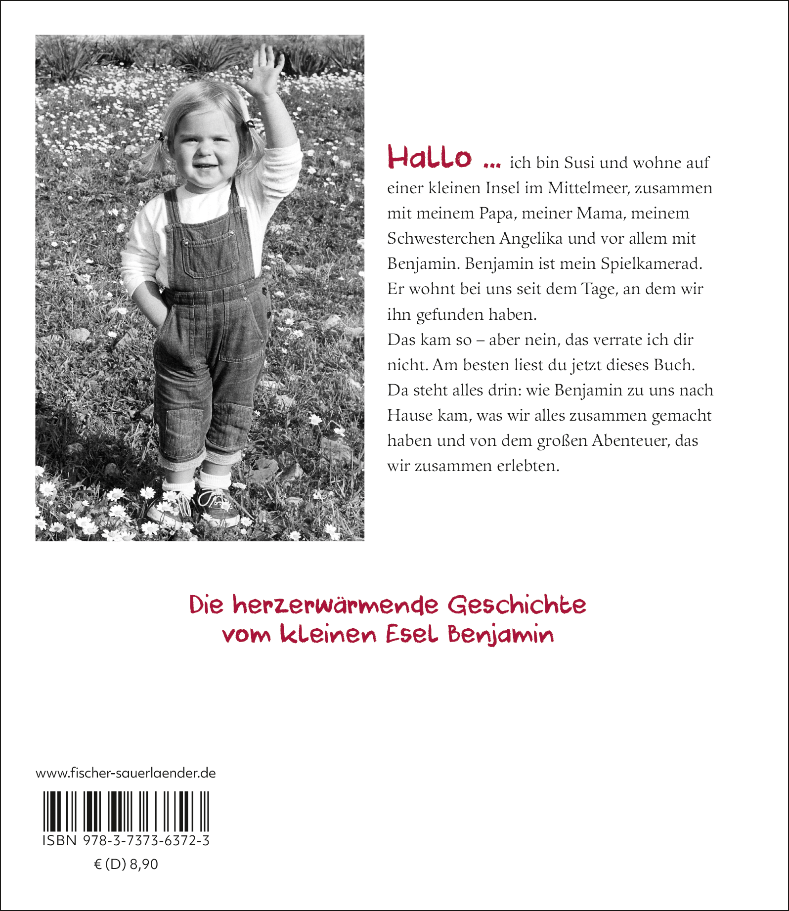 Rückseitencover Mein Esel Benjamin (Mini-Ausgabe)