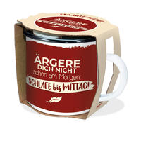 Trötsch Emaille Becher Ärgere Dich Nicht