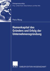 Vorderes Coverbild Humankapital des Gründers und Erfolg der Unternehmensgründung
