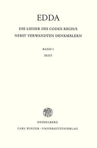 Edda. Die Lieder des Codex regius nebst verwandten Denkmälern / Text