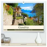 Gandria - Malerisches Fischerdorf am Luganer See (hochwertiger Premium Wandkalender 2025 DIN A2 quer), Kunstdruck in Hochglanz