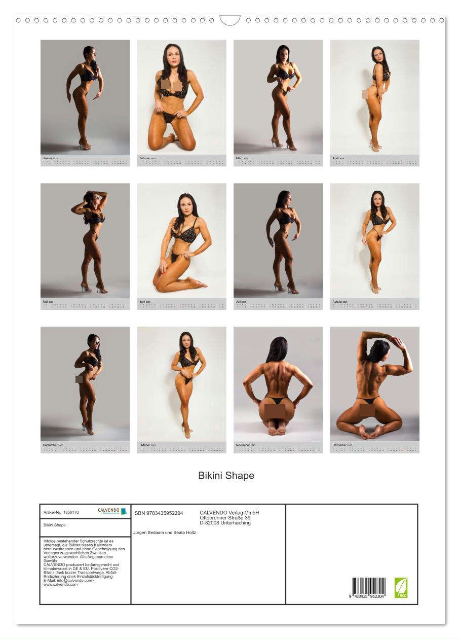 Beispielinhalt (Bild) Bikini Shape (Wandkalender 2025 DIN A2 hoch), CALVENDO Monatskalender