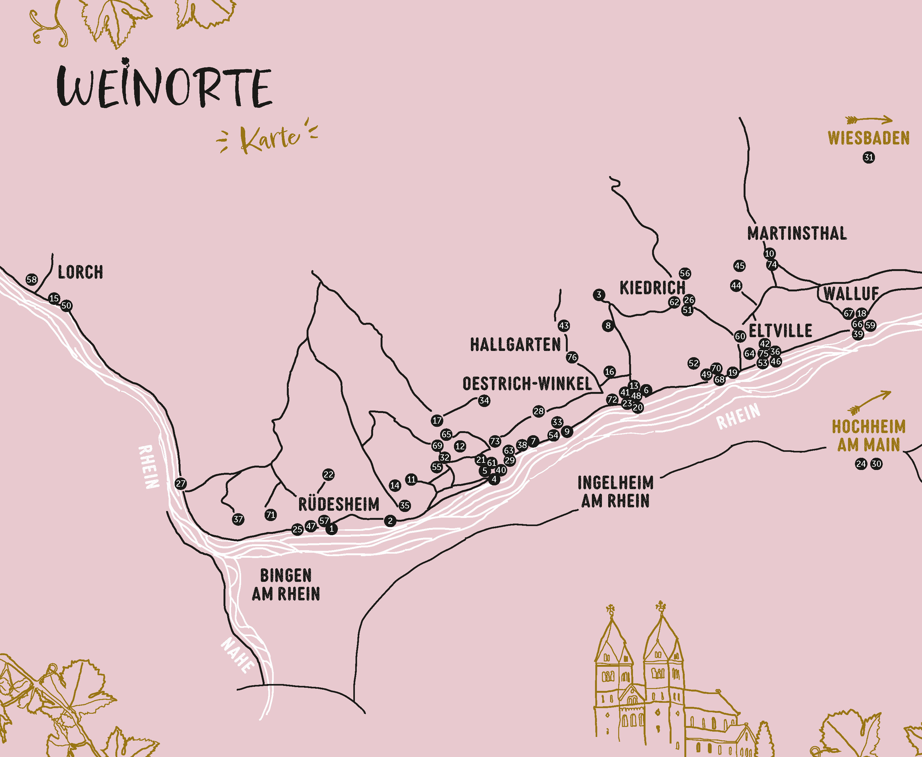 Beispielinhalt (Bild) Weinorte im Rheingau