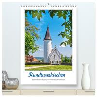 Vorderes Coverbild Rundturmkirchen - Architektonische Besonderheiten in Frankreich (hochwertiger Premium Wandkalender 2026 DIN A2 hoch), Kunstdruck in Hochglanz