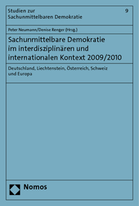 Vorderes Coverbild Sachunmittelbare Demokratie im interdisziplinären und internationalen Kontext 2009/2010