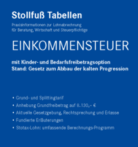 Vorderes Coverbild Tabelle, Einkommensteuer 2025