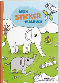 Vorderes Coverbild Mein Sticker-Malbuch. Zootiere