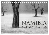 Namibia schwarzweiß (Tischkalender 2026 DIN A5 quer), CALVENDO Monatskalender