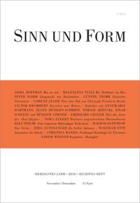 Vorderes Coverbild Sinn und Form 6/2018