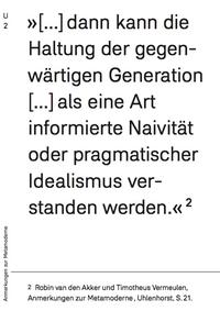 ANMERKUNGEN ZUR METAMODERNE